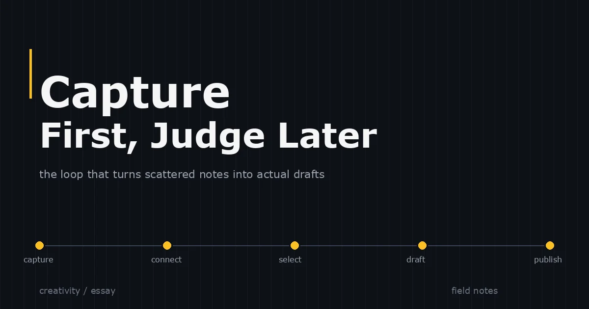 Capture First, Judge Later